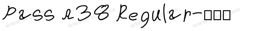 Pass A38 Regular字体转换